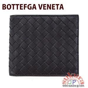 ボッテガ・ヴェネタ 二つ折り財布 メンズ ブラック 193642 VX051 1000