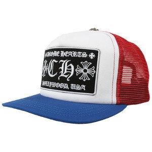 クロムハーツ 帽子 コピー メンズ レディースメッシュキャップ CH TRUCKER CAP 青&赤